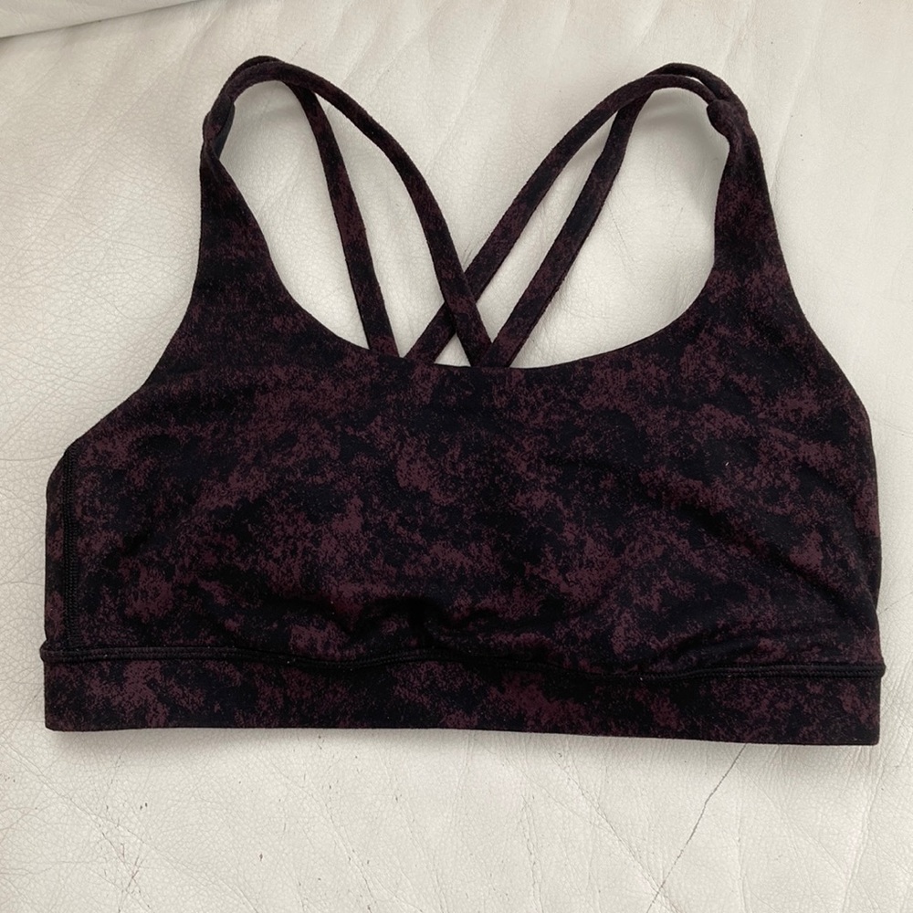 Lululemon energy bra. Purple black. Size 6